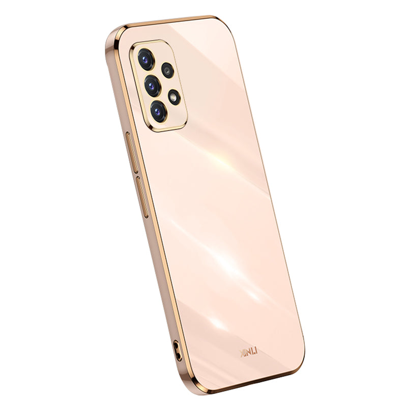 Pouzdro na telefon XINLI pro Samsung Galaxy A32 4G (verze EU) Galvanické pokovování TPU zadní kryt mobilního telefonu odolný proti nárazu Pouzdro na telefon XINLI pro Samsung Galaxy A32 4G (verze EU) Galvanické pokovování TPU zadní kryt mobilního telefonu odolný proti nárazu
